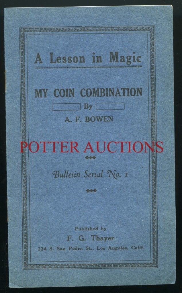 A F Bowen - A Lesson In Magic